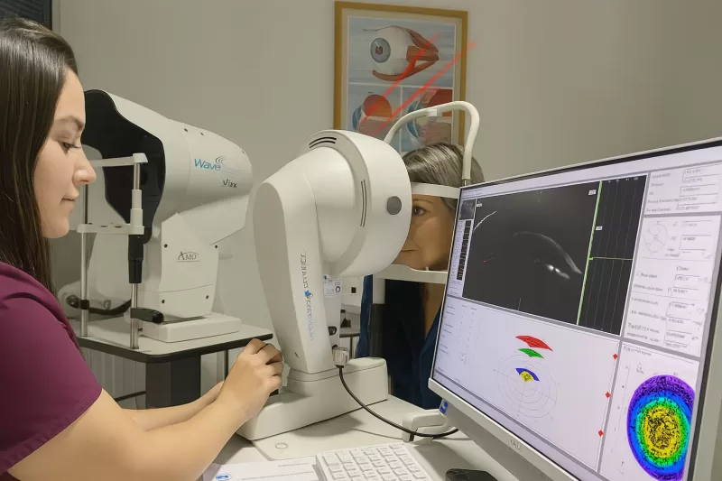Examen oftálmico en centro oftalmológico Redlaser